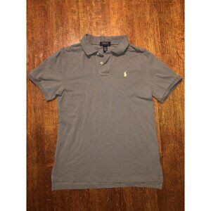 Ralph Lauren Polo Shirt Men's XL Gray/Neon Logo Cotton Short Sleeve Classic Fit